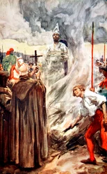The burning of John Huss, 6 July 1415, 1913
