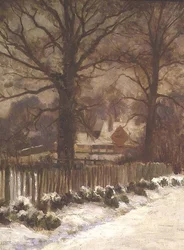 Elms in a Snowy Lane