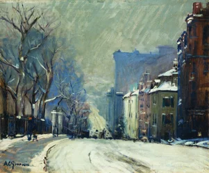 Beacon Street in Winter