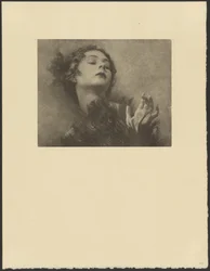 [Woman with Peacock-Feather Fan]