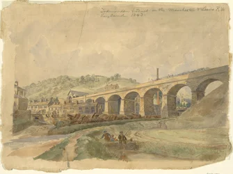 Todmorden Viaduct on the Manchester & Leeds Railway, England 1843