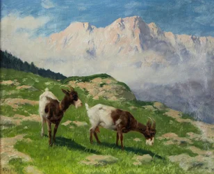 Goats in Mountain Landscape