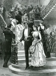 Going down to supper. My first ball