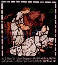 The Birth of Tristan, from “The Story of Tristan and Isolde”, William Morris and Co.
