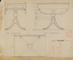 Drop Leaf, Pedestal Table