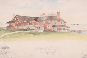 Wooden House near the Water, perhaps an early idea for Cliffs, Manchester, Mass