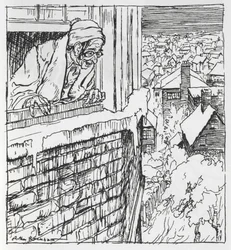 A man looking out of a window