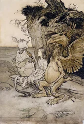 Alice and the Mock Turtle, illustration from Alice