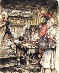 Go and See at One of the Coffee Houses in King Street in Westminster, Illustration from The Compleat Angler by Isaac Walton