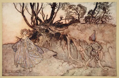 How now spirit! wither wander you, illustration from 