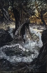Illustration by Arthur Rackham for A Midsummer Night