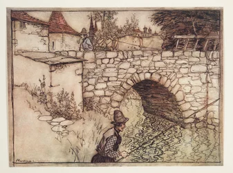 Once upon a time a poor Peasant, named Crabb, was taking a load of wood drawn by two oxen to the town for sale