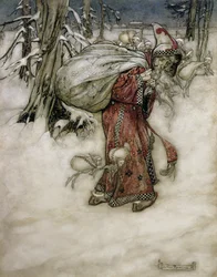 Santa Claus, illustration from Arthur Rackham