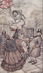 The Lady with the Balloons, Who Sits Just Outside, from Peter Pan in Kensington Gardens by J. M. Barrie, pub. 1906