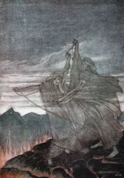 The Norns Vanish (Illustration for Siegfried and The Twilight of the Gods by Richard Wagner)