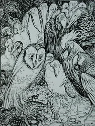 The Owl and the Birds, Illustration from 