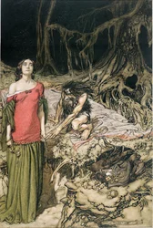 The Wooing of Grimhilde, the Mother of Hagen from 