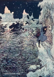 The good little Sister cut off her own tiny finger, fitted it into the lock and succeeded in opening it from The Fairy Tales of the Brothers Grimm, published 1909