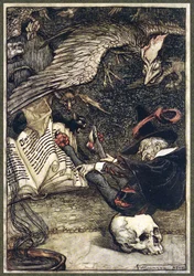 The Little Man Had Seated Himself in the Centre of the Circle Upon the Large Skull