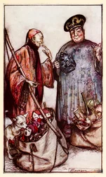 Two of those sages... like pedlars among us (expressing themselves with things they carry around) from Part III: A Voyage to Laputa, Balnibarbi, Luggnagg, Glubbdubdrib, and Japan in Gulliver