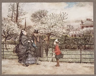 When You Meet Grown Up People in the Gardens Who Puff and Blow as If They Thought Themselves Bigger Than They Are, from Peter Pan in Kensington Gardens by J. M. Barrie, pub. 1906