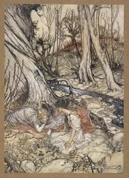 Hermia and Helena. A scene from 