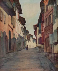 Basque Country: Street in Old Town, St Jean-Pied-de-Port