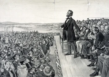 Abraham Lincoln Making His Famous Address on 19th November 1863