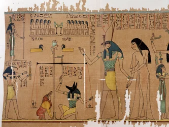 Art Egypt: The Weighing of the Soul - The Gods Anubis and Thoth, Anhai Simile College