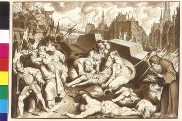 At the First Turkish Siege, Commandant Count Niklas Salmon During Kaerntnertor (Carinthian Gate) Deadly Stricken
