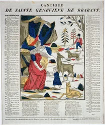 Canticle of Saint Geneviève de Brabant - Wood Engraving