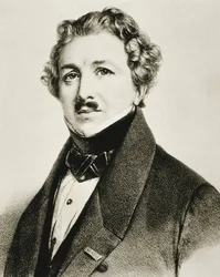 DAGUERRE, Louis-Jacques-Mande (1787-1851). English inventor that improved the photography. Lithography