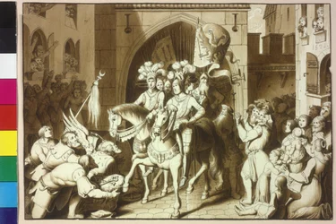 Emperor Charles V and His Brother Ferdinand I Receiving the Helmet of Fatality from Pasha Michael Oglu in Vienna