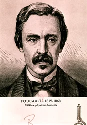 Portrait of Jean Bernard Leon Foucault (etching)