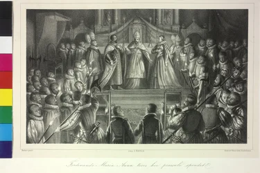 Marriage of Ferdinand III with Infanta Mary Anna of Spain by Cardinal Franz of Dietrichstein on 20th February 1631