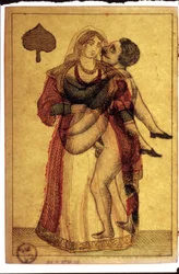 Old Playing Cards: Erotic Scene