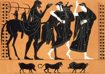 Peleus and Thetis before the centaur Chiron