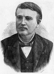 Portrait of Thomas Alva Edison, American inventor