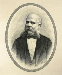 Francesc de Paula Rius i Taulet, Spanish Lawyer and Politician. Mayor of Barcelona and Promoter of the 1888 Barcelona Universal Exposition. Portrait published in 