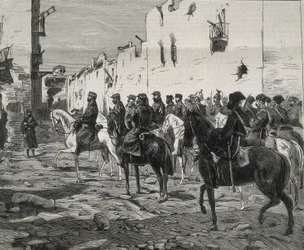 Spain. The First Republic (1873-1874). Canton of Cartagena. General Jose Lopez Dominguez in Cartagena after the capitulation of the cantonalists. Image published in 