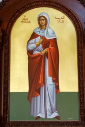 St Thecla icon. Cathedral, Harissa, 2022