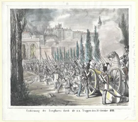 Storming of the Castle Gate by the K.K. Troops on October 31, 1848