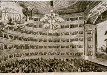 Teatro alla Scala in Milan, c 1880