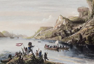 The French explorer Jacques Cartier discovered and climbed the St. Lawrence River in Canada in 1535