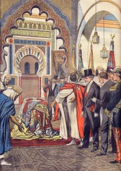 The President of the French Republic, Emile Loubet Visiting the Mosque of Sidi Bou Medine, Tlemcen, Algeria