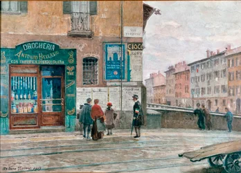 Milan, View from the Bridge of Porta Vittoria (Verziere) (1917)
