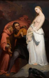 Marguerite holding her dead child