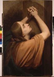 Saint Mary Magdalene at the foot of the cross