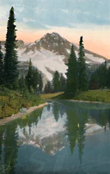 Mount Rainier and Reflection Lake, c1916