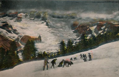 Snowballing in Paradise Valley in Midsummer, Mt. Rainier National Park, c1916